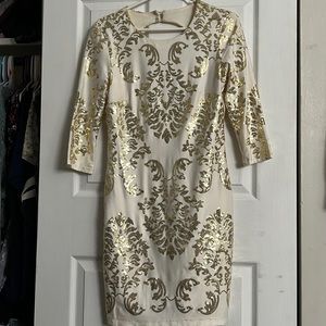 Gold sequin homecoming dress